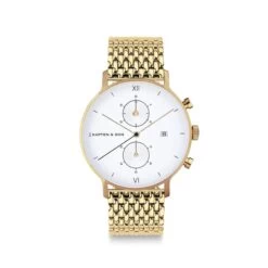 Chrono Small Gold Woven Steel
