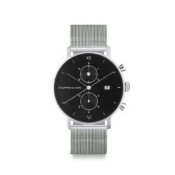 Chrono Small Silver Black Mesh