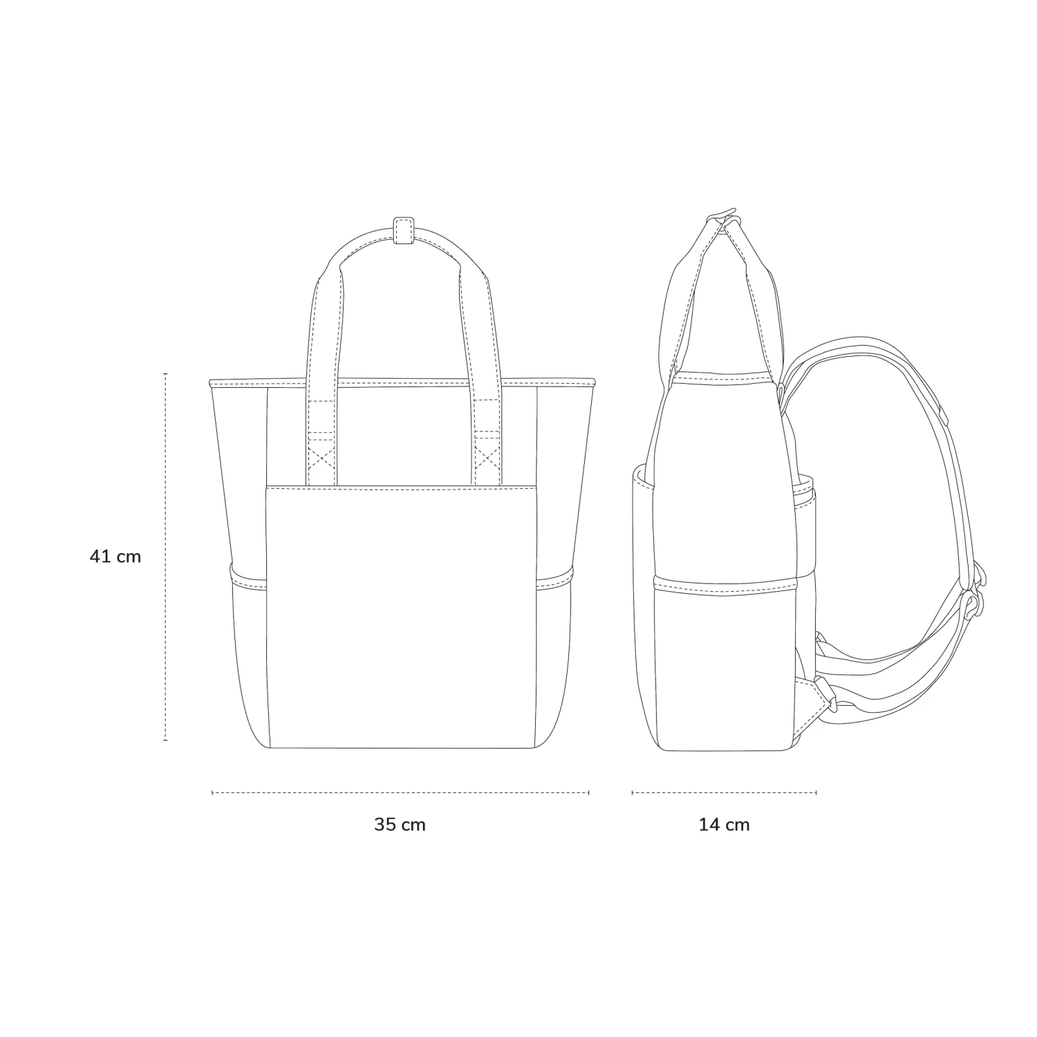 Lindby Diaper Backpack All Black 14 Lindby Diaper Backpack All Black - Image 12