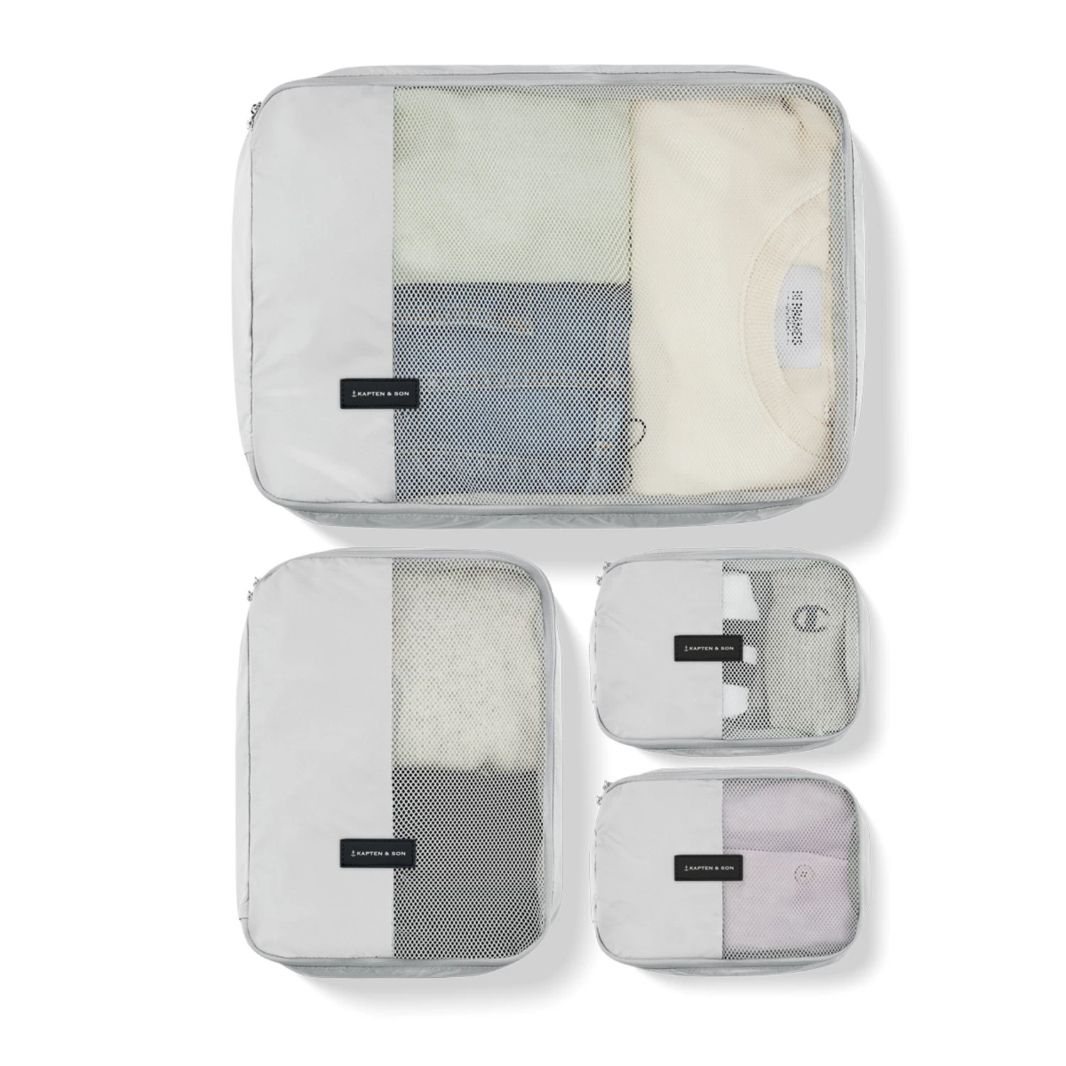 Packing Cubes Set Large All Black 4 Packing Cubes Set Large All Black - Image 2