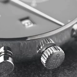 Chrono Small Silver Black Steel -Luxury Gear Shop 8a4570d198e0277dd3634bf26bb191ce 2