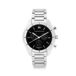 Rise Small Silver Black Steel