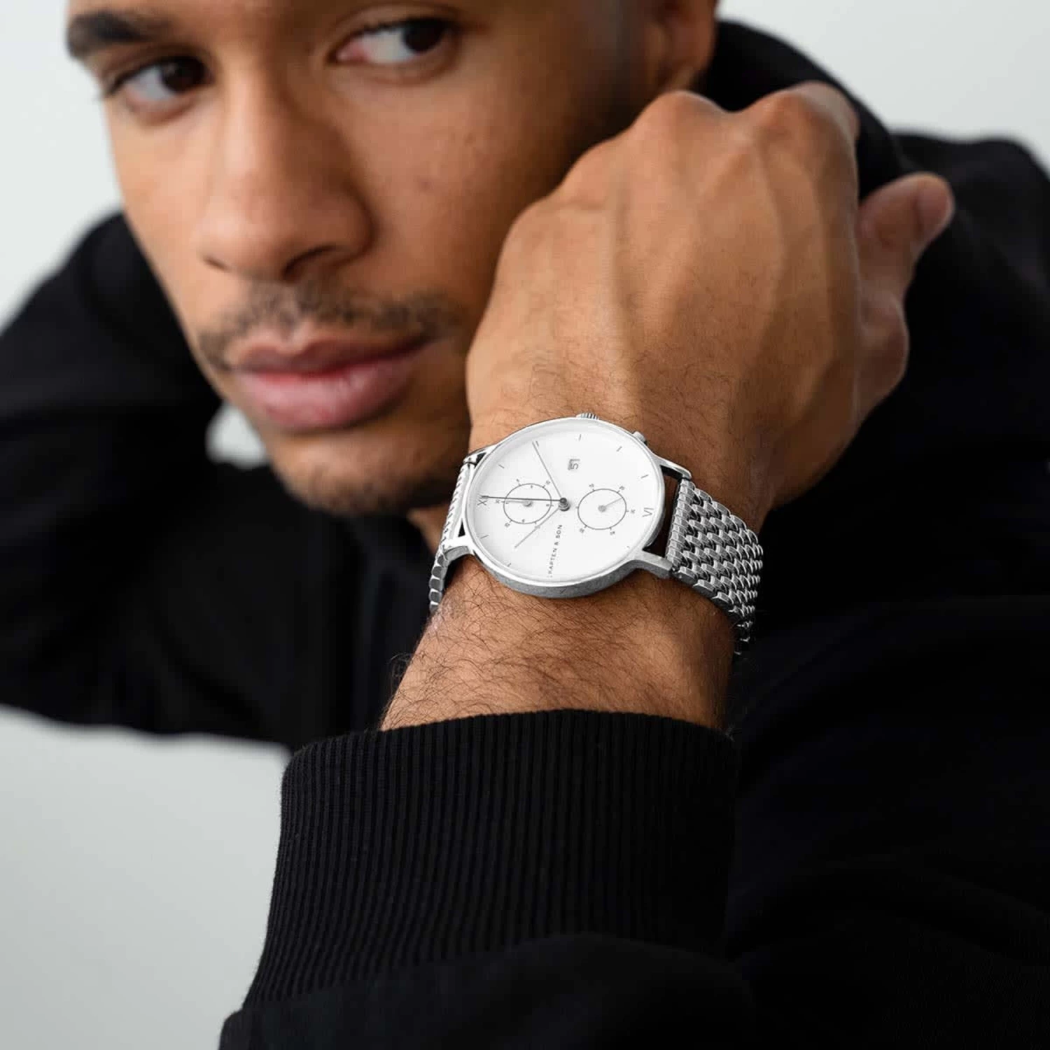 Chrono Silver Woven Steel 4 Chrono Silver Woven Steel - Image 2